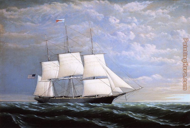 Whaleship 'Syren Queen' of Fairhaven painting - William Bradford Whaleship 'Syren Queen' of Fairhaven art painting